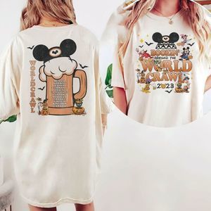 Boozin Around The World Crawl Halloween Shirt 2 sided Shirt